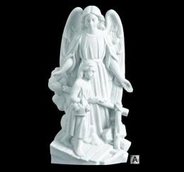 SYNTHETIC MARBLE GUARDIAN ANGEL SILVERY FINISHED